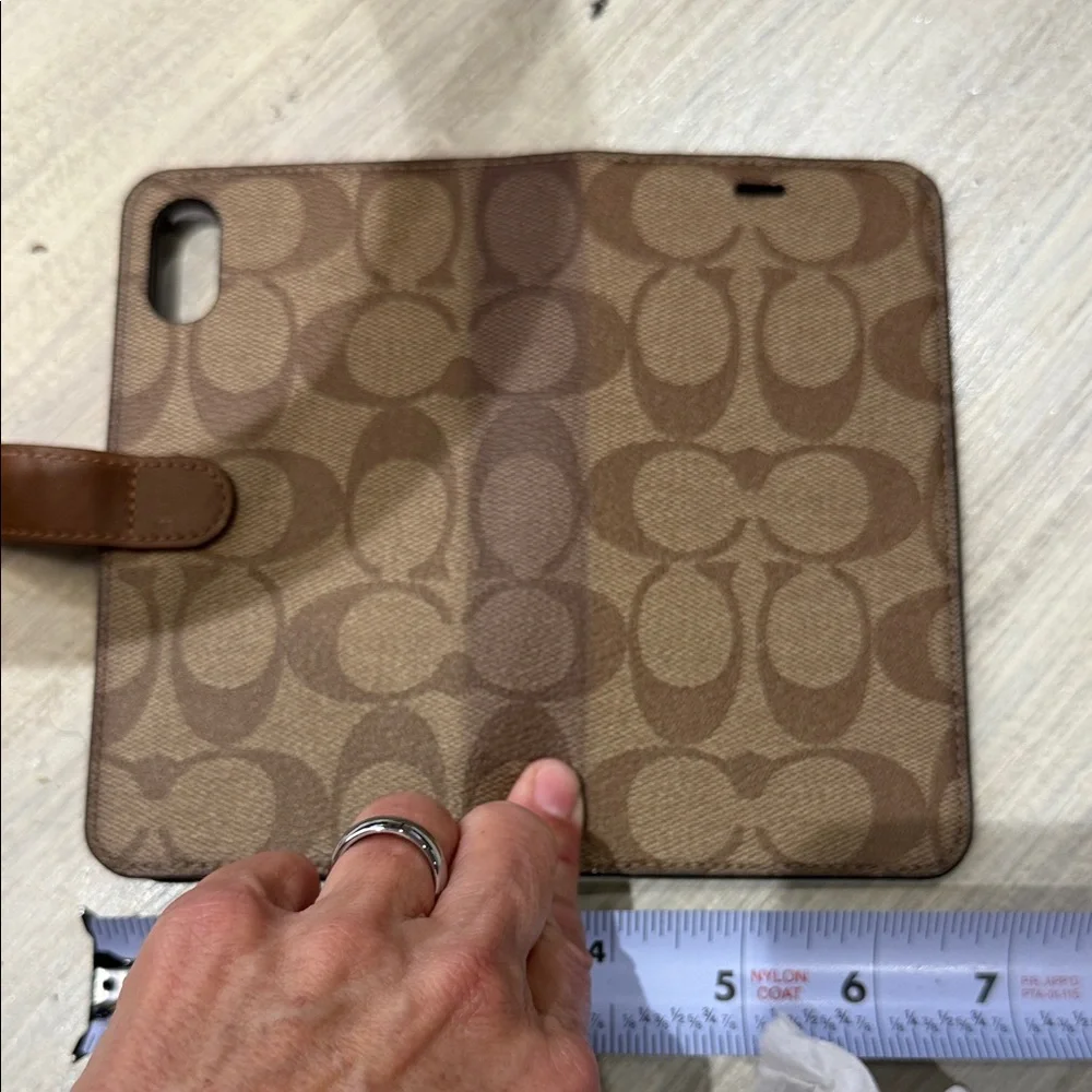 Coach Tan and Brown Signature I XR/XS Phone Case